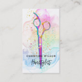 Kapper inkt spatten visitekaartje (Voorkant)