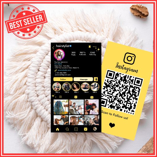 Kapper | Instagram QR Code Visitekaartje