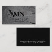 kapper | kamschaar | Monogram Visitekaartje (Voorkant / Achterkant)