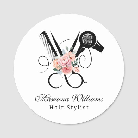 kapper kapper bloemenschaar schoonheidssalon naamplaatje (Voorkant)