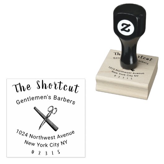 Kapper, kapper rubberstempel (Gestempeld)