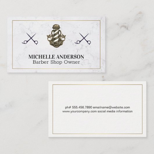 kapper | kapper | schaar-kapper visitekaartje (Voorkant / Achterkant)