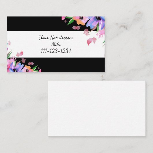 kapper, kapper visitekaartje (Voorkant / Achterkant)