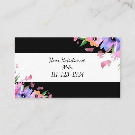 kapper, kapper visitekaartje (Voorkant)