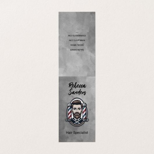 kapper | kapper visitekaartje (Buitenkant ongevouwen)