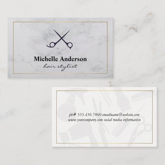 kapper | kapper visitekaartje (Voorkant / Achterkant)