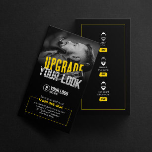 Kapper Kapsalon Haarspecialist Snor Bartender Visitekaartje