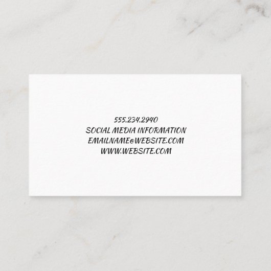 kapper | Kapsel en scheren Visitekaartje (Achterkant)