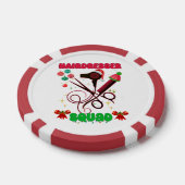 Kapper Kerst Squad Haar Salon Grappig Poker Chips (Enkel)