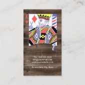 Kapper King Kapper Rustiek Hout Stylist Visitekaartje (Achterkant)