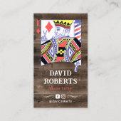 Kapper King Kapper Rustiek Hout Stylist Visitekaartje (Voorkant)