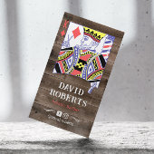 Kapper King Kapper Rustiek Hout Stylist Visitekaartje