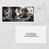 Kapper knippen van haar in de kapperszaak visitekaartje (Voorkant / Achterkant)