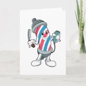 Kapper met scheermes kaart (Voorkant)