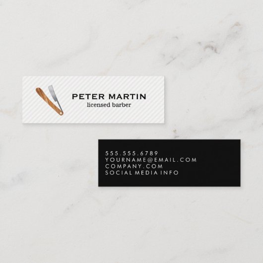 kapper mini visitekaartje (Voorkant / Achterkant)