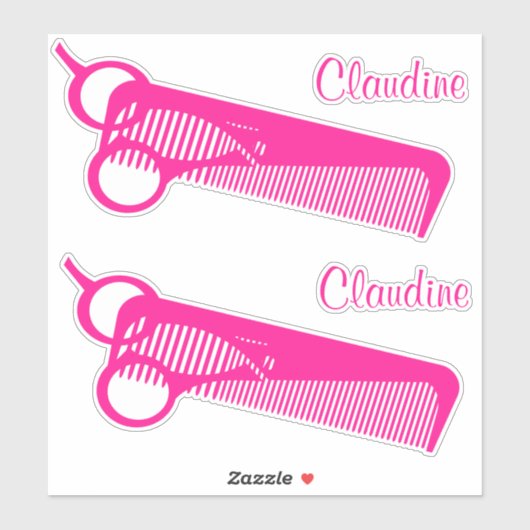 Kapper Mirror Naam Contour Sticker (Vel)