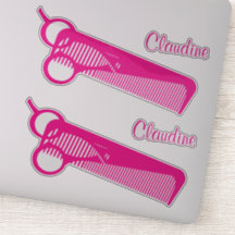 Kapper Mirror Naam Contour Sticker