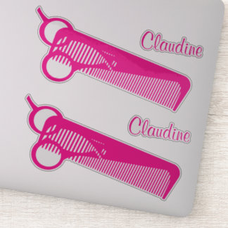 Kapper Mirror Naam Contour Sticker
