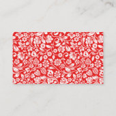 Kapper Modern Flower Design Visitekaartje (Achterkant)