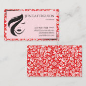 Kapper Modern Flower Design Visitekaartje (Voorkant / Achterkant)