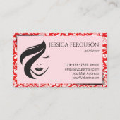 Kapper Modern Flower Design Visitekaartje (Voorkant)