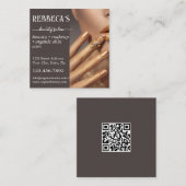 Kapper nagels make-up wimper QR-code Vierkante Visitekaartje (Voorkant / Achterkant)