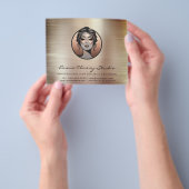 Kapper Nail prijslijst Roos Lash Brow Make-up Flyer (Hand)