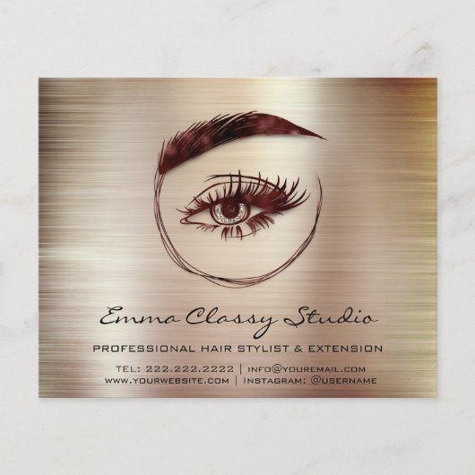 Kapper Nail Stylist Prijslijst Roos Flyer (Voorkant)