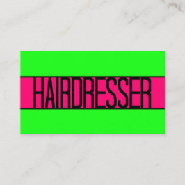 Kapper Neon Green en Hot Pink Visitekaartje