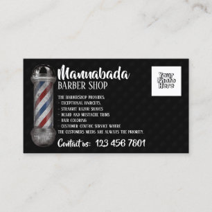 Kapper paal overlay winkel aangepaste foto visitekaartje