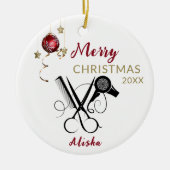 Kapper Professionele Salon Keramisch Ornament (Voorkant)