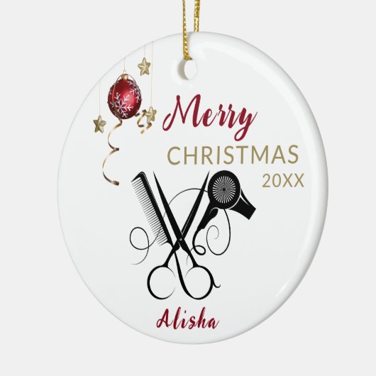 Kapper Professionele Salon Keramisch Ornament (Links)