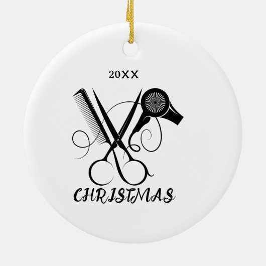 Kapper Professionele Salon Keramisch Ornament (Achterkant)