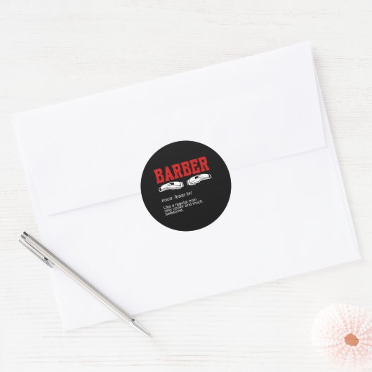 kapper ronde sticker (Envelop)
