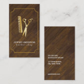 Kapper Salon | Gouden Visitekaartje (Voorkant / Achterkant)