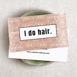 Kapper Salon Roos Gouden Faux Sequins Visitekaartje