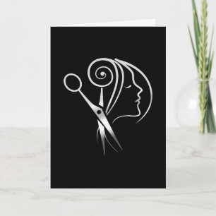 Kapper Saloon Kapper Shop Logo Kaart