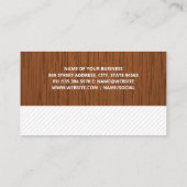 Kapper Schaar Clippers Brush | Houten strepen Visitekaartje (Achterkant)