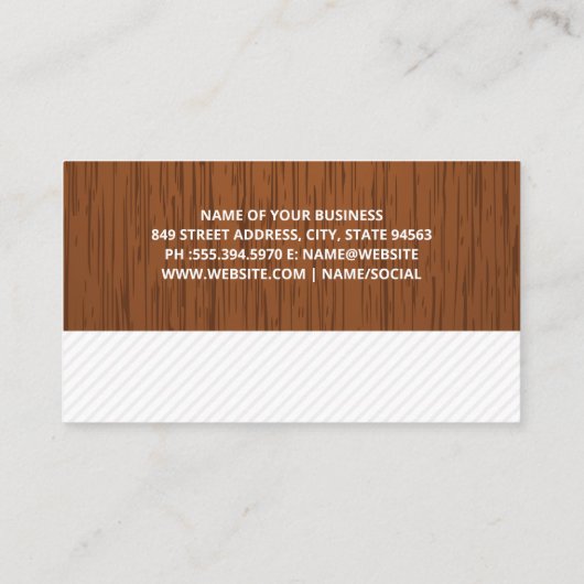 Kapper Schaar Clippers Brush | Houten strepen Visitekaartje