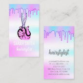 kapper schaar holografisch modern visitekaartje (Voorkant / Achterkant)