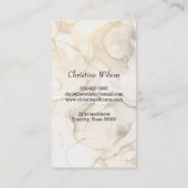 Kapper schaar inkt spatten visitekaartje (Achterkant)