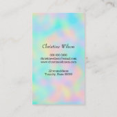 Kapper schaar logo pastel kleuren visitekaartje (Achterkant)