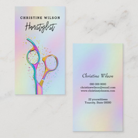 kapper schaar logo visitekaartje (Voorkant / Achterkant)