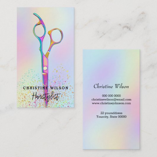 kapper schaar logo visitekaartje (Voorkant / Achterkant)