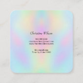 Kapper schaar pastel kleuren vierkante visitekaartje (Achterkant)