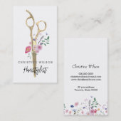 Kapper schaar Wildbloemen Visitekaartje (Voorkant / Achterkant)