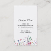 Kapper schaar Wildbloemen Visitekaartje (Achterkant)