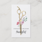 Kapper schaar Wildbloemen Visitekaartje (Voorkant)