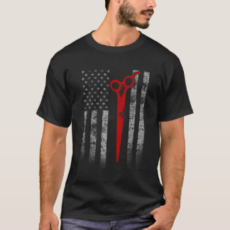Kapper Schaarvlag - Amerikaanse kapper vlag T-shirt