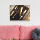 Kapper - Scheren - Het scheerset Canvas Afdruk (Insitu (Woonkamer))